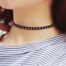 Colar Choker Feminino em Couro