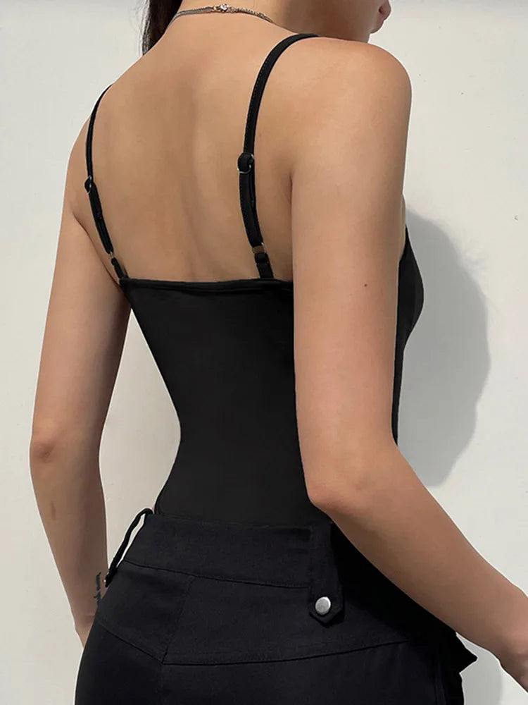 Body Feminino Sexy Franzido com Alta Elasticidade