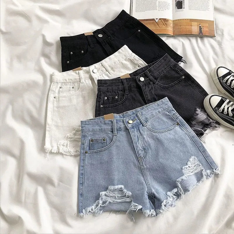 Shorts jeans cinta alta