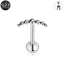 Brincos de titânio 16G G23 com zircônia cúbica