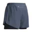 Shorts de corrida masculinos 2 em 1