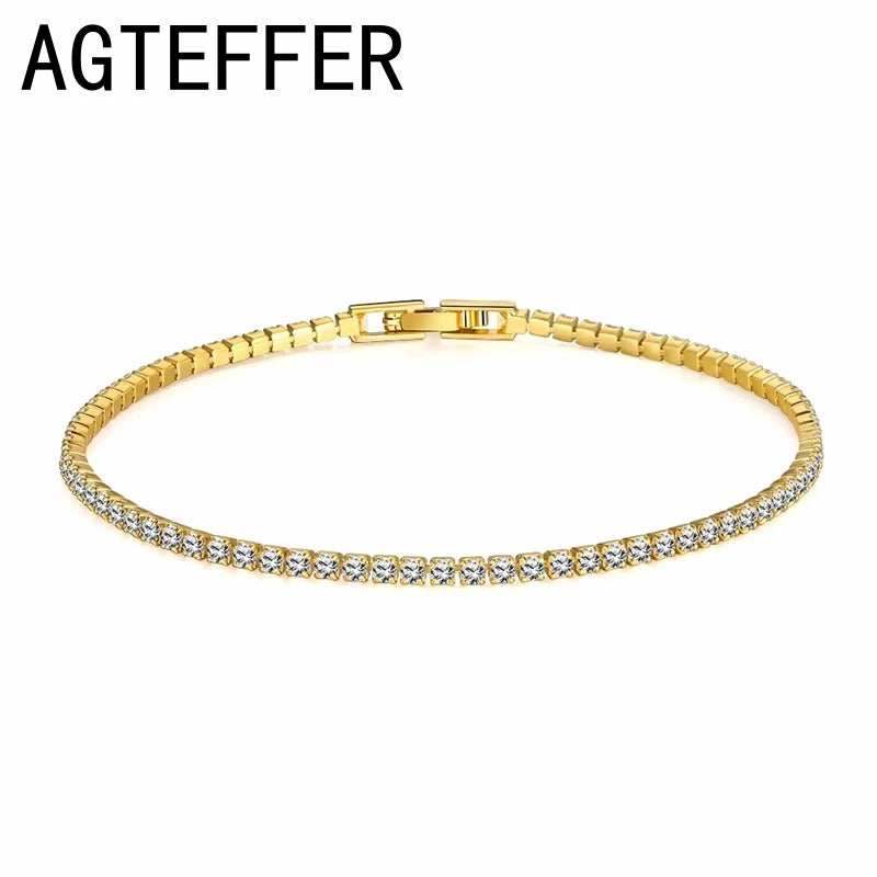 Bracelete em Prata com Cristal