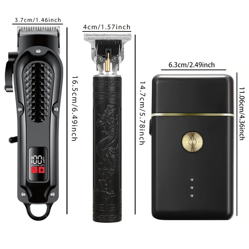 Máquina de Cortar Cabelo e Barba Profissional Recarregável