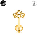 Brincos de titânio 16G G23 com zircônia cúbica