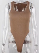 Body de malha sem mangas