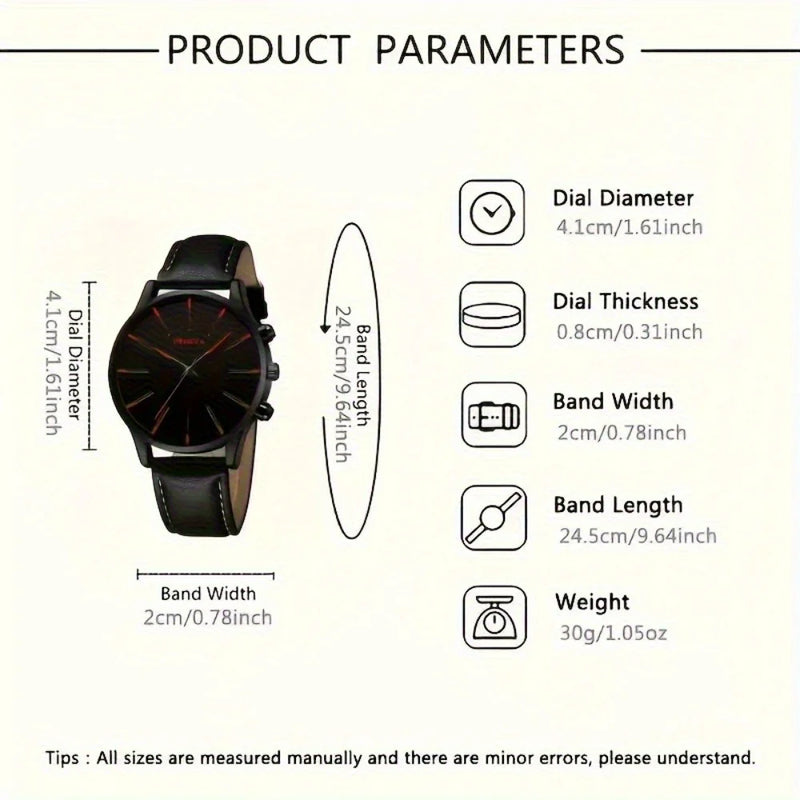 Conjunto relógio + acessórios