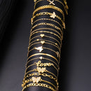 Conjunto de 18 peças de tornozeleiras boêmias