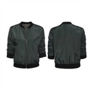 Jaqueta slim casual de gola redonda