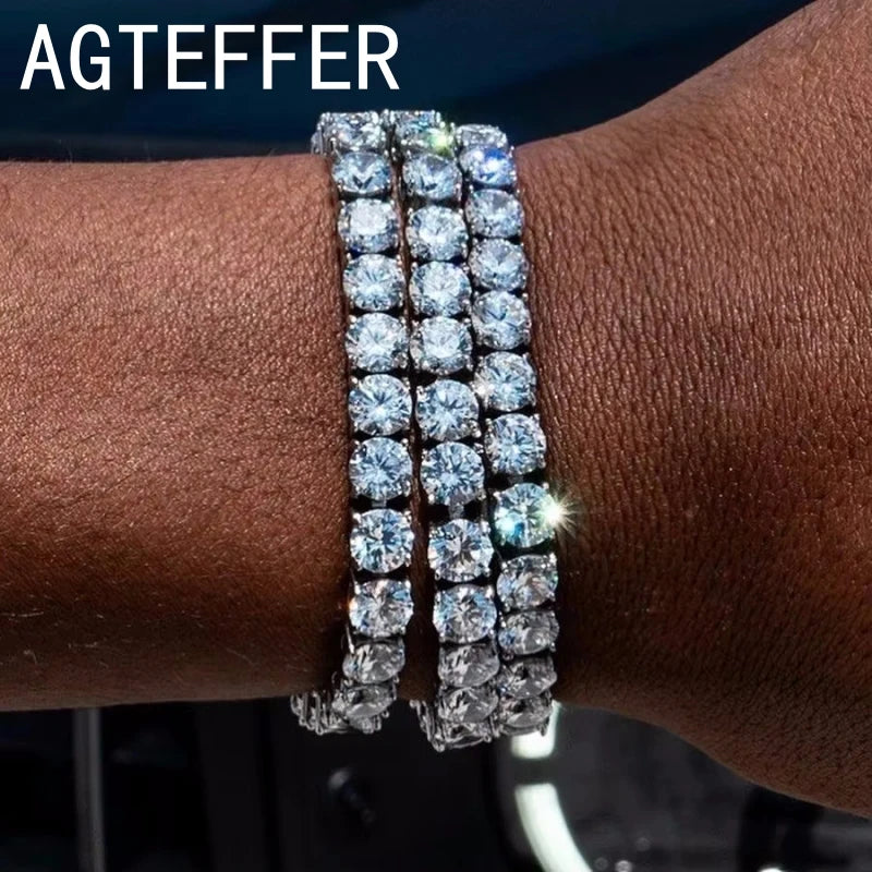 Bracelete em Prata com Cristal