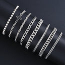 Conjunto de 8 pulseiras cubanas