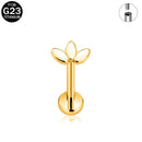 Brincos de titânio 16G G23 com zircônia cúbica