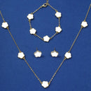 Conjunto de três peças - Colar, Brinco e Pulseira