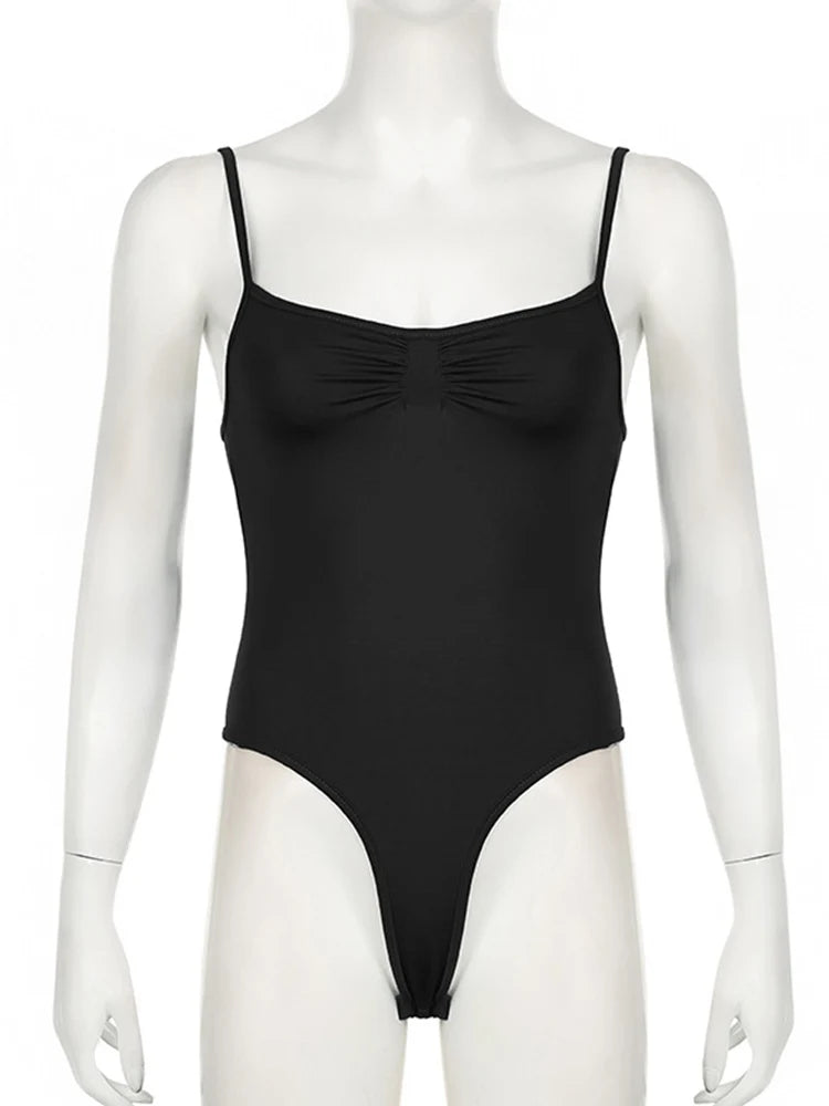 Body Feminino Sexy Franzido com Alta Elasticidade