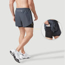Shorts de corrida masculinos 2 em 1