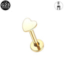 Brincos de titânio 16G G23 com zircônia cúbica