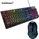 Teclado e Mouse Gamer com Luz Multicolor