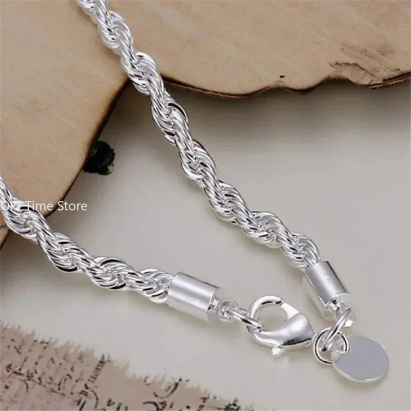 Pulseira de prata/aço