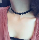 Colar Choker Feminino em Couro