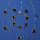 Conjunto de três peças - Colar, Brinco e Pulseira