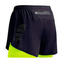 Shorts de corrida masculinos 2 em 1