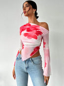 Blusa feminina Sweet Spice com estampa em tela