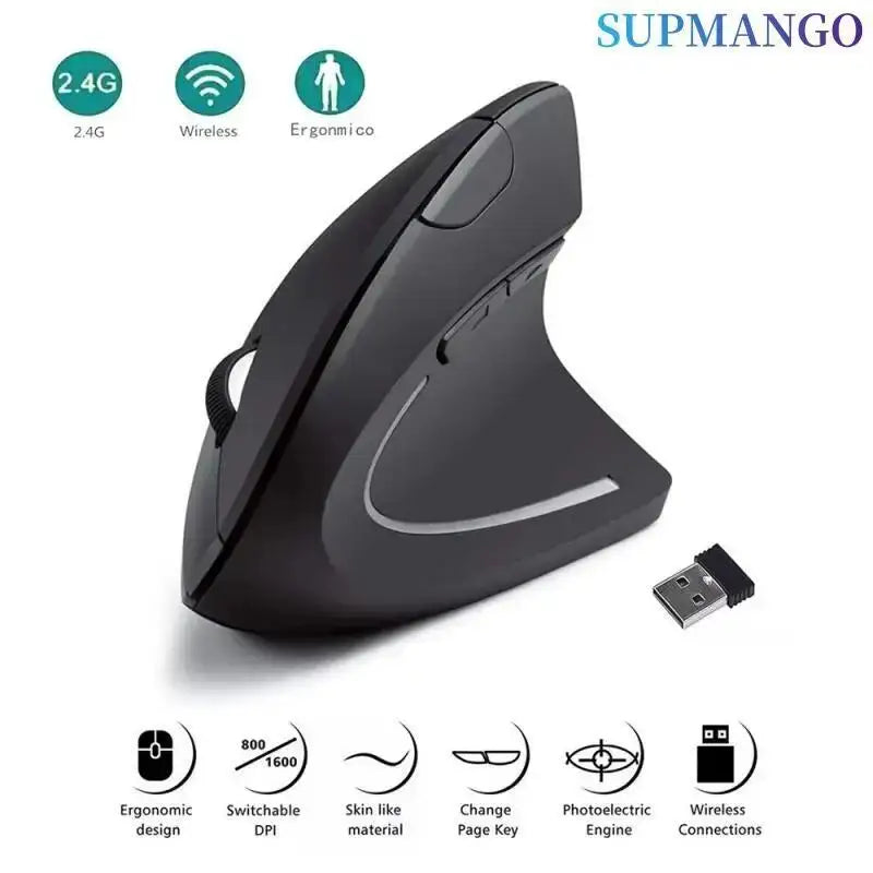 Mouse vertical ergonômico