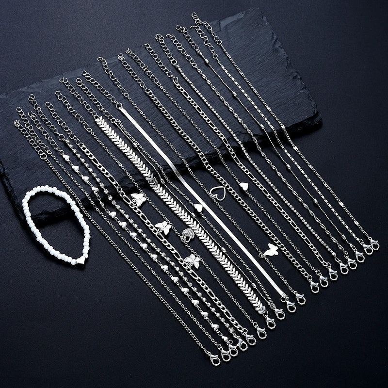Conjunto de 19 peças de tornozeleiras