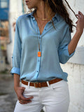 Blusa de chiffon com mangas