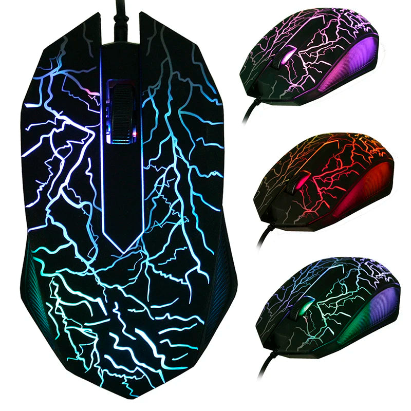 Teclado e Mouse Gamer com Luz Multicolor