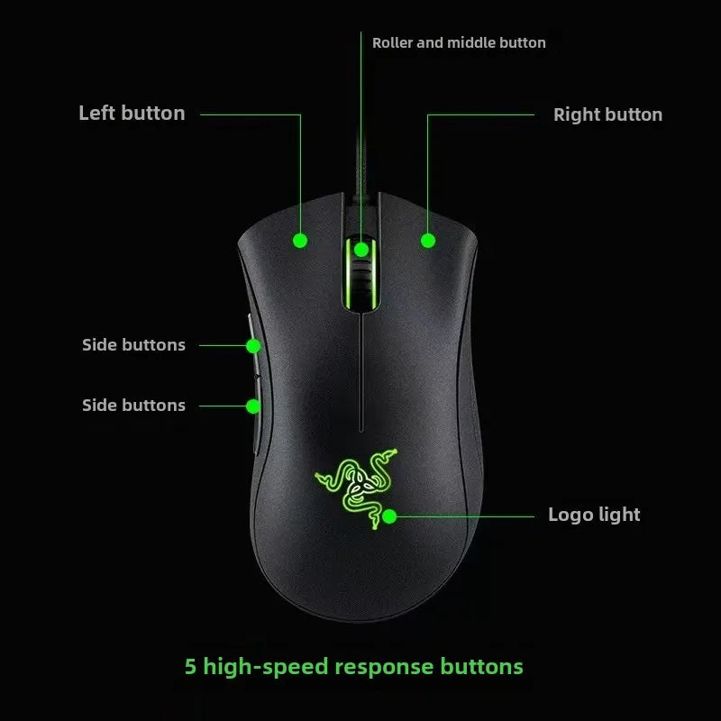 Mouse gamer com fio Razer Deathadder Viper Standard