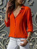 Blusa de chiffon com mangas