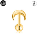 Brincos de titânio 16G G23 com zircônia cúbica