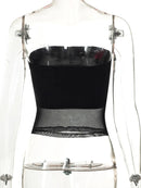 Cropped Feminino Patchwork