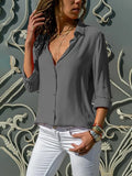 Blusa de chiffon com mangas