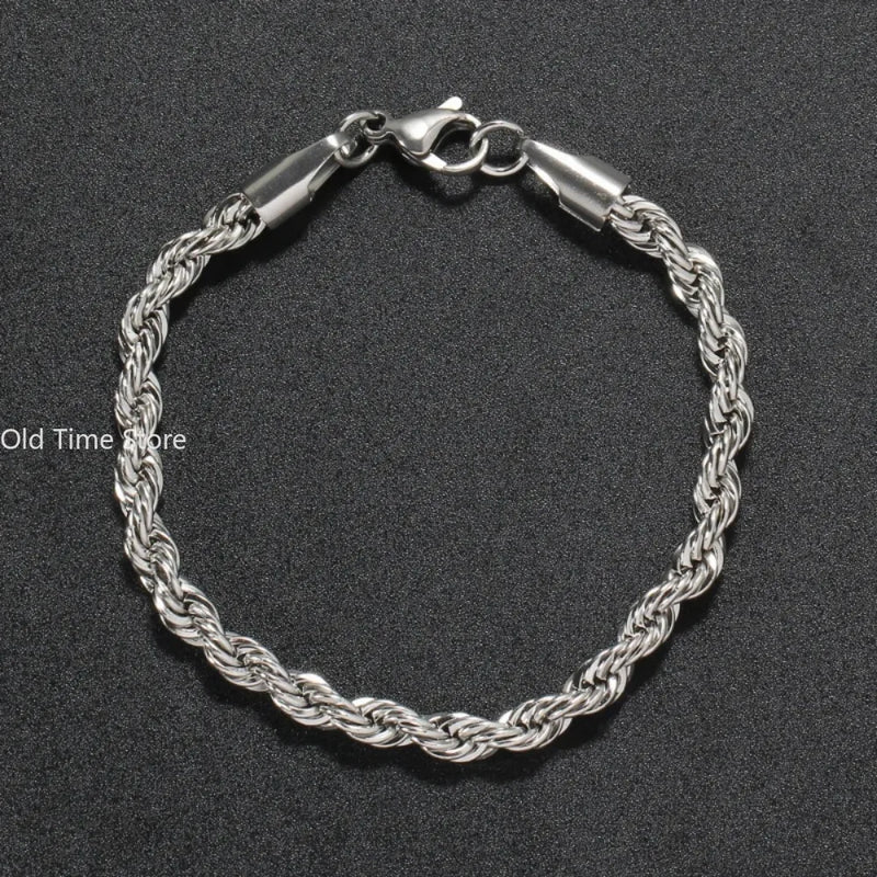 Pulseira de prata/aço