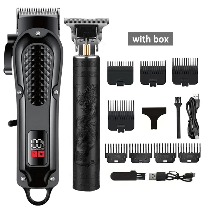 Máquina de Cortar Cabelo e Barba Profissional Recarregável