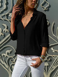 Blusa de chiffon com mangas