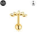 Brincos de titânio 16G G23 com zircônia cúbica