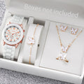Conjunto Feminino com Relógio, Colar, Brincos e Pulseira