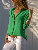 Blusa de chiffon com mangas