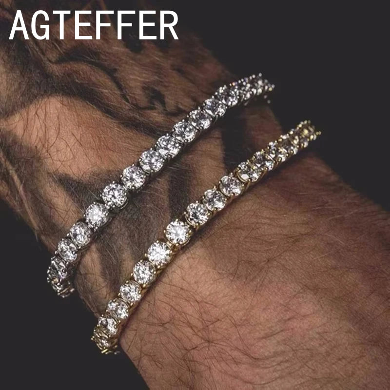 Bracelete em Prata com Cristal